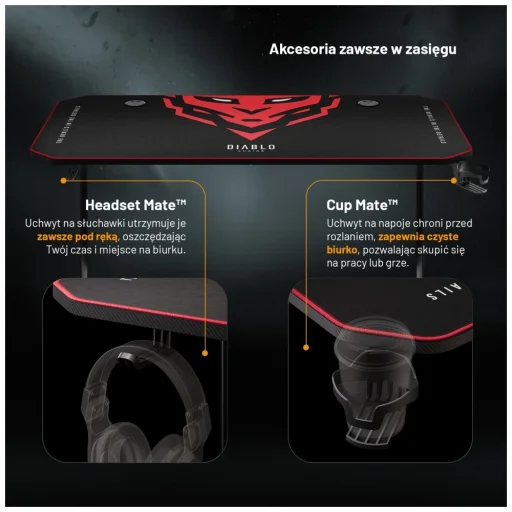 Diablo Chairs X-Mate 1400 Gamer asztal - 6