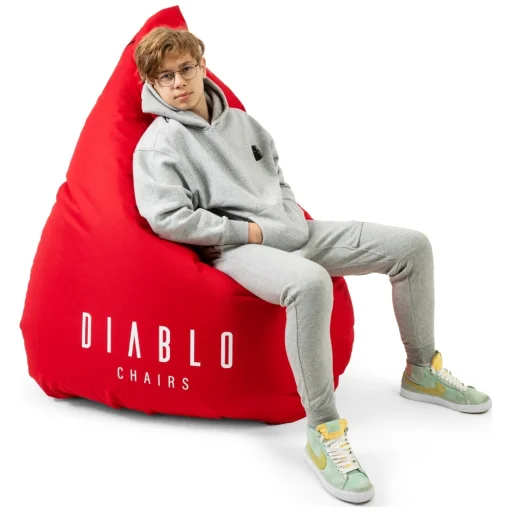 Diablo székek Gamer babzsákfotel piros - 3