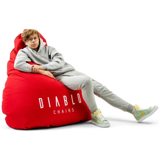 Diablo székek Gamer babzsákfotel piros - 5