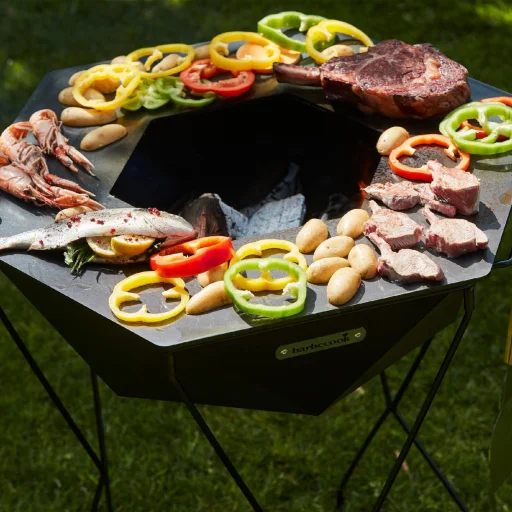 Barbecook BC-WOO-6016 Rila tűzkosár és grill, 80x75x71cm - 1
