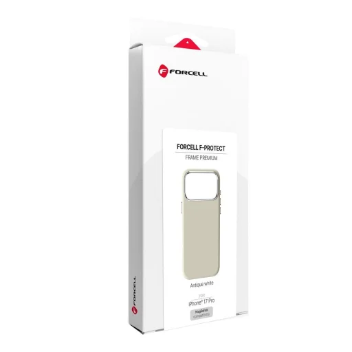 iPhone 17 Pro Forcell F-Protect Frame Premium tok kompatibilis Magsafe antik fehér - 10