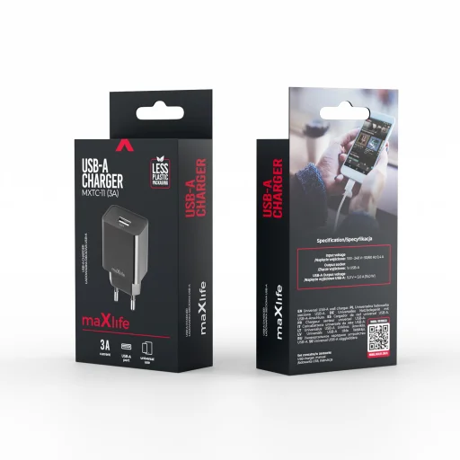 Maxlife MXTC-11 nabíjačka 1x USB-A 3A čierna - 5