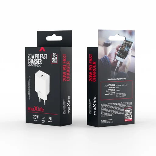 Maxlife MXTC-13-20C PD QC nabíjačka 1x USB-C 20W biela - 5