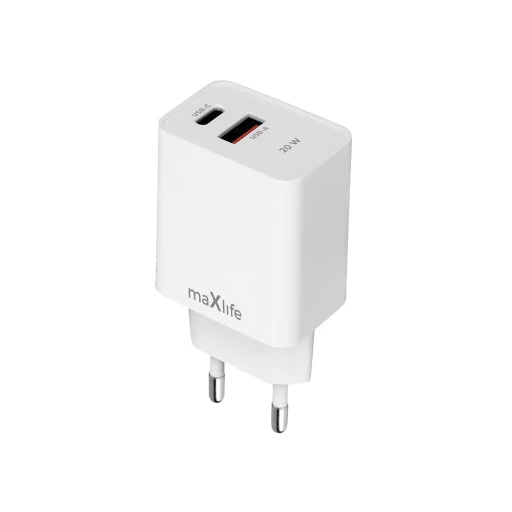 Maxlife MXTC-13-20AC PD QC nabíjačka 1x USB-C 1x USB 20W biela - 1
