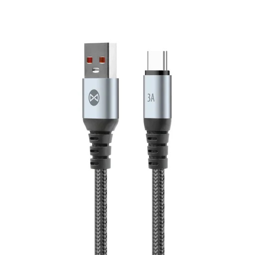 Forever Braix USB kábel - USB-C 1,0 m 3A čierny - 1