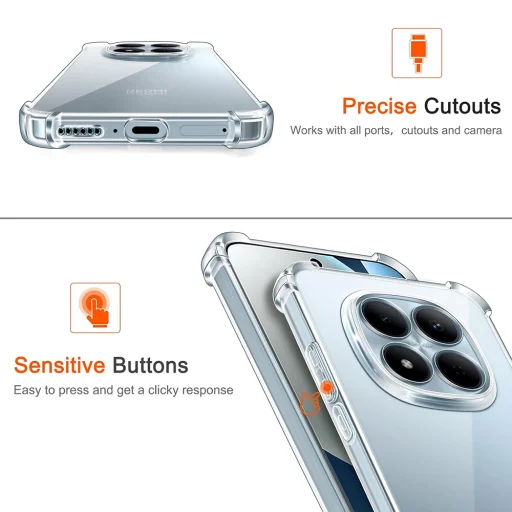 Xiaomi Redmi Note 15 Pro 4G Techsuit Priehľadné Nárazuvzdorné Silikónové puzdro - 5