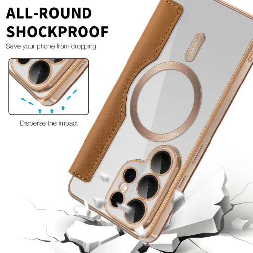 Samsung Galaxy S26 Ultra Hnedé Techsuit SmartMag vyklápacie puzdro - 6