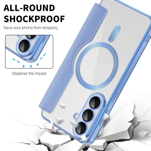 Samsung Galaxy S26 svetlomodré Techsuit SmartMag flipové puzdro - 11