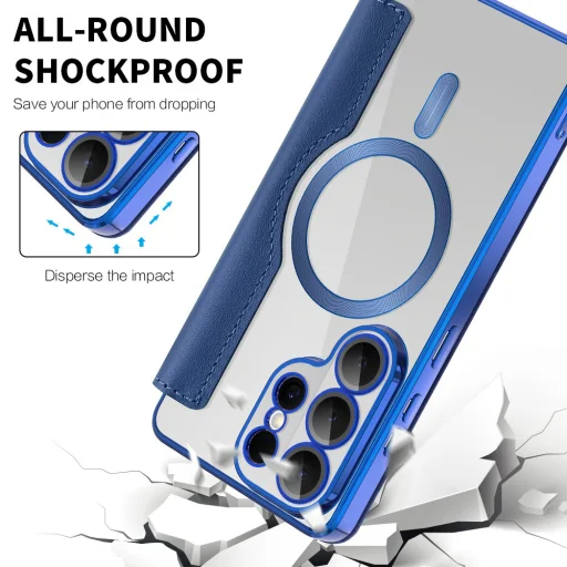 Samsung Galaxy S26 Ultra Modrý Techsuit SmartMag Fliptok - 9