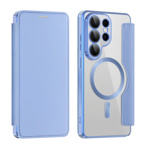 Samsung Galaxy S26 Ultra Svetlomodré Techsuit SmartMag flipové puzdro - 3