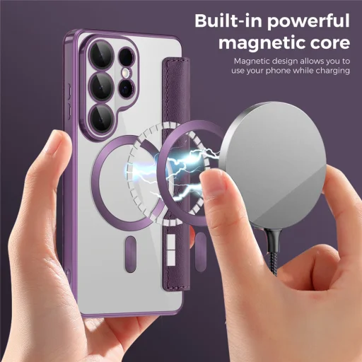 Samsung Galaxy S26 Ultra Fialový Techsuit SmartMag Fliptok - 9