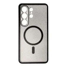 Samsung Galaxy S26 Ultra tok Clear Mag Cover kompatibilis MagSafe (kamera védelem) fekete csillogás tok