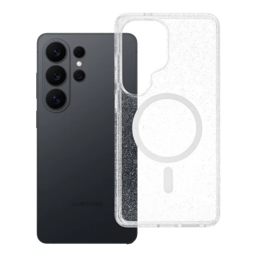 Priehľadné trblietavé puzdro pre Samsung Galaxy S26 Ultra s MagSafe, kompatibilné s MagCover. - 4