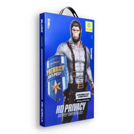 Samsung Galaxy S26 Plus 5D Mr. Monkey tvrdené sklo čierne (Silná ochrana súkromia) - 8