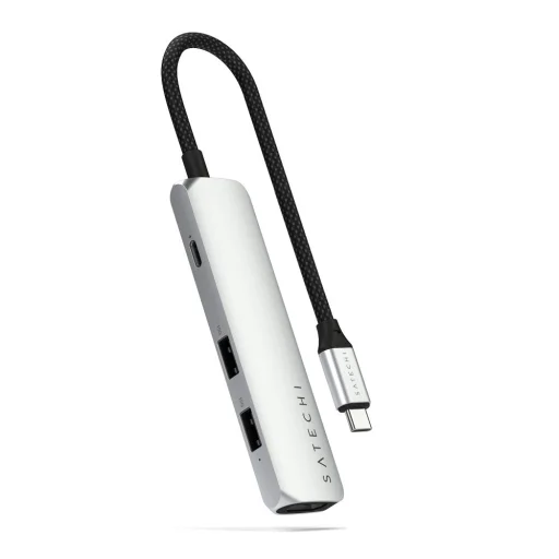 SATECHI 4v1 USB-C HUB adaptér strieborný - 6