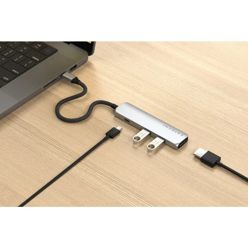 SATECHI 4v1 USB-C HUB adaptér strieborný - 7
