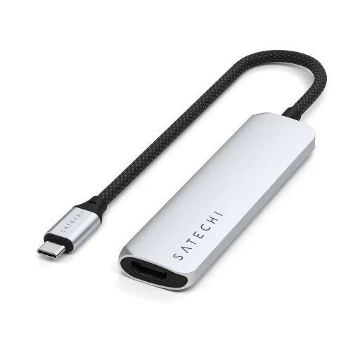 SATECHI 4v1 USB-C HUB adaptér strieborný - 3
