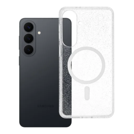 Samsung Galaxy S26 Plus priehľadné trblietavé puzdro kompatibilné s technológiou MagSafe - 4
