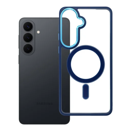 Samsung Galaxy S26 Plus puzdro - Farebné široké magnetické puzdro kompatibilné s technológiou MagSafe modré - 6