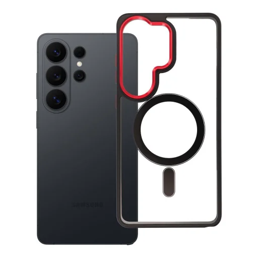 Samsung Galaxy S26 Plus puzdro Color Edge Mag Cover kompatibilné s MagSafe čierno-červené - 4