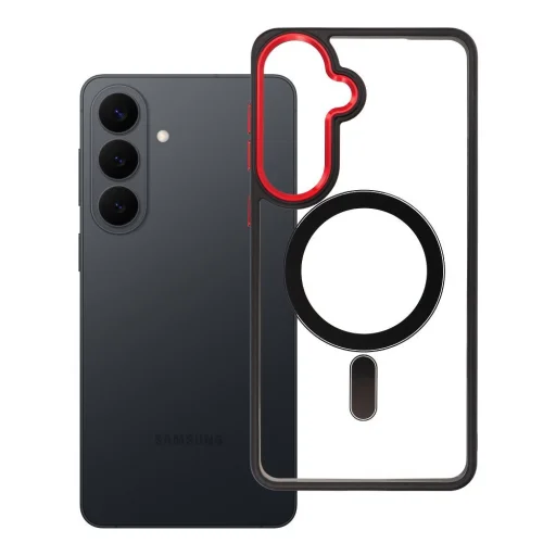 Obal na Samsung Galaxy S26 Plus Color Edge Mag kompatibilný s MagSafe čierno-červený - 4