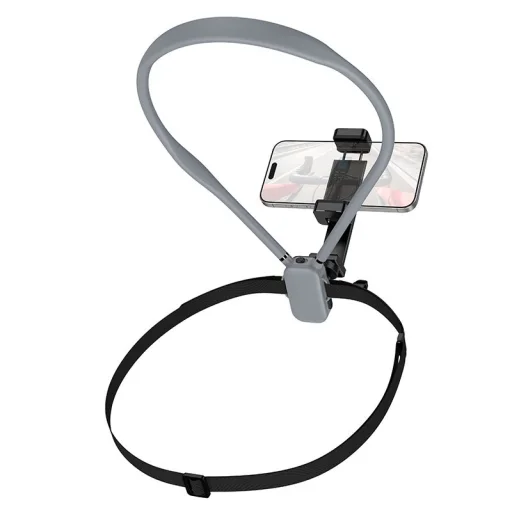 Hoco K30 univerzálny závesný držiak na mobilný telefón na krk čierno-sivý - 4