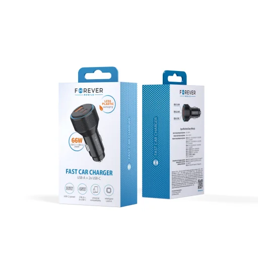 Forever CC-07 66W čierna autonabíjačka - 4