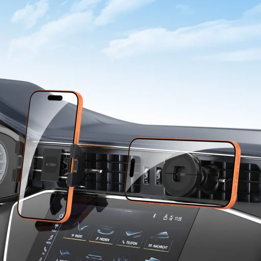 Tech-Protect N62 2 v 1 Univerzálny a Magnetický Magsafe držiak do auta na palubnú dosku a do vetracej mriežky Čierny - 9