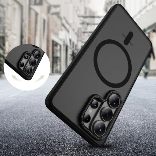 Samsung Galaxy S26 Ultra Tech-protect Magmat Magsafe tok, Matte Black / Fekete matt - 6