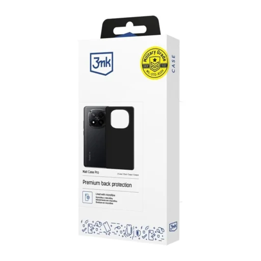 Xiaomi Redmi Note 15 Pro+ 5G Čierna 3mk Matt Case Pro puzdro - 7