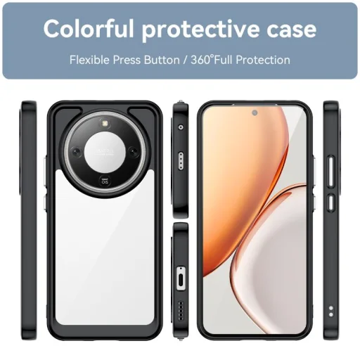 Honor Magic8 Lite akrylové hybridné TPU puzdro na telefón Farebná séria (čierne) - 2