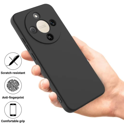 Honor Magic8 Lite Silikónový obal (Čierny) - 2