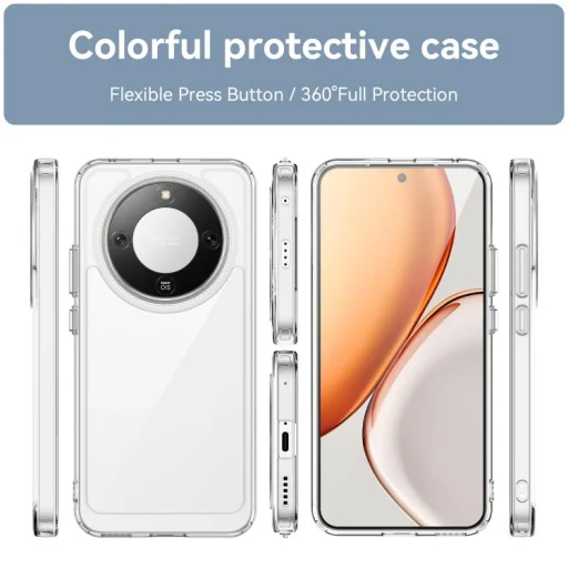 Honor Magic8 Lite Akrylový hybridný TPU kryt na telefón z farebnej série (Priehľadný) - 2