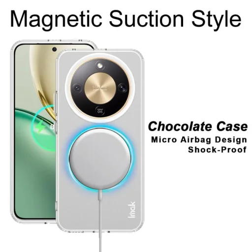 Honor Magic8 Lite IMAK TPU + PET MagSafe obal (biely) - 2