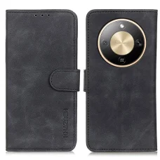 Honor X9d 5G / Magic8 Lite KHAZNEH Retro textúrované flipové kožené puzdro na telefón (čierne) puzdro