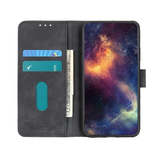 Honor X9d 5G / Magic8 Lite KHAZNEH Retro textúrované flipové kožené puzdro na telefón (čierne) puzdro - 4