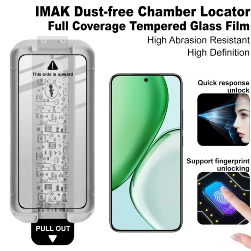 Honor Magic8 Lite celoplošne lepené tvrdené sklo s inštalačným rámikom - 3