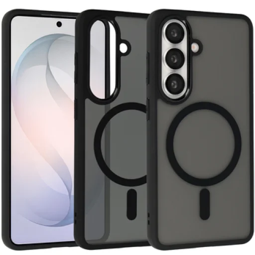 Úplne matný magnetický kryt na Samsung Galaxy S26 čierny - 1