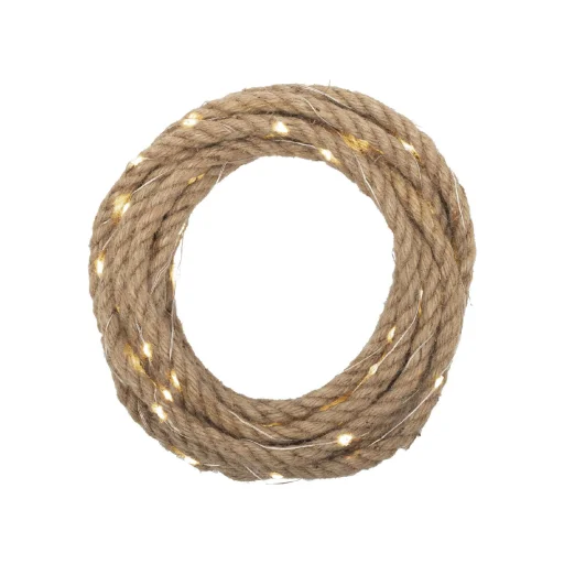 HOME MXROPE napelemes fényfüzér kötélen, 52 db melegfehér LED, 2 üzemmód, 5 méter hosszú, cserélhető akkumulátor - 2