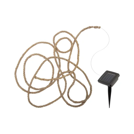 HOME MXROPE napelemes fényfüzér kötélen, 52 db melegfehér LED, 2 üzemmód, 5 méter hosszú, cserélhető akkumulátor - 1