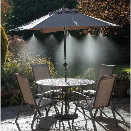 HOME GMS12 kerti párásító-permetező-öntöző készlet, 12 m vágható cső, 15 réz permetezőfej, adapter gyorscsatlakozóval - 3