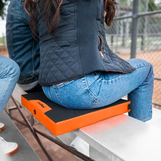 THAW, vyhrievaný podsedák s akumulátorovým balíkom, čierno-oranžový - 2