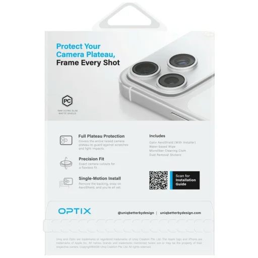 iPhone 17 Pro Max UNIQ Optix Aeroshield Priehľadné ochranné sklo pre modul fotoaparátu - 8