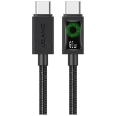 USAMS U92 60W USB-C to USB-C kábel 1.2m čierny