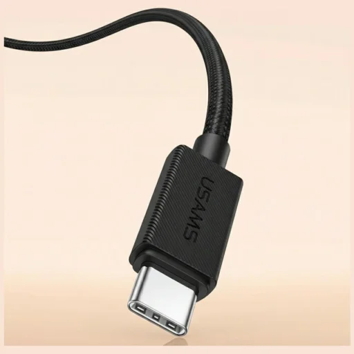 USAMS U92 60W USB-C to USB-C kábel 1.2m čierny - 2
