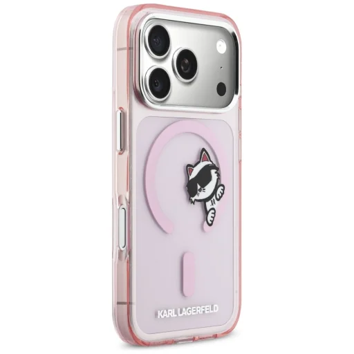 Karl Lagerfeld IML Peekaboo MagSafe ružový obal na iPhone 17 Pro - 4