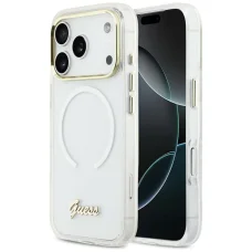 iPhone 17 Pro Guess IML Gradient Script Metal MagSafe puzdro biele