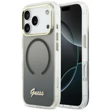 Čierny obal Guess IML Gradient Script Metal MagSafe pre iPhone 17 Pro