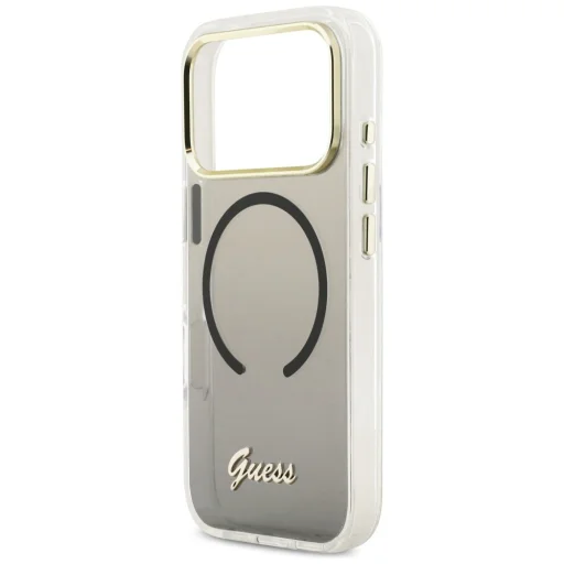 Čierny obal Guess IML Gradient Script Metal MagSafe pre iPhone 17 Pro - 6