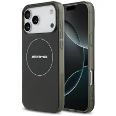 iPhone 17 Pro Max AMG Dvojvrstvové Priehľadné Dymové Čierne MagSafe puzdro